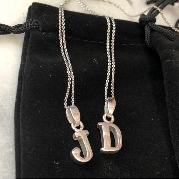 Sterling Silver Thick Initials with Your Choice of Crystal Charm-Boutique - Picture 9 of 13
